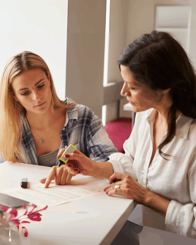 Studentessa riceve feedback personalizzato a The English School Como