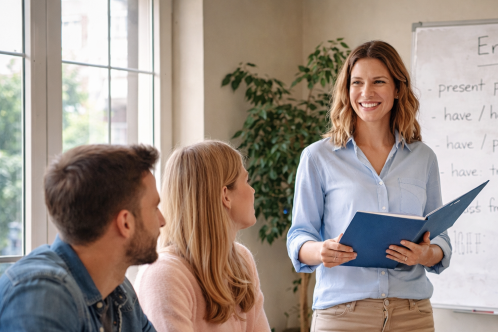 Corso di inglese in aula con un insegnante madrelingua 2026